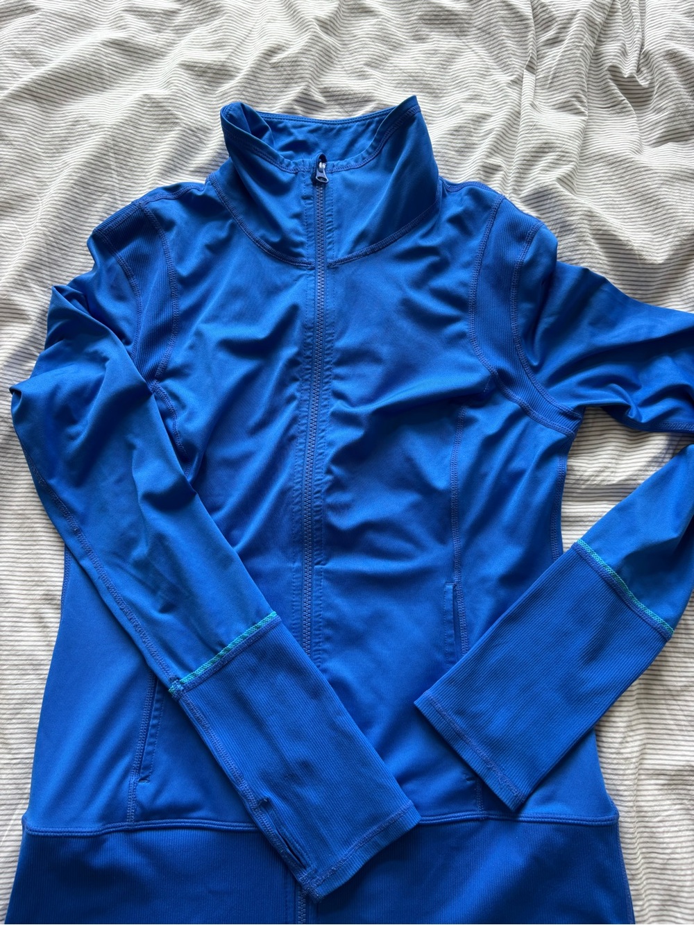 Zella Royal Blue Full-Zip Athletic Jacket